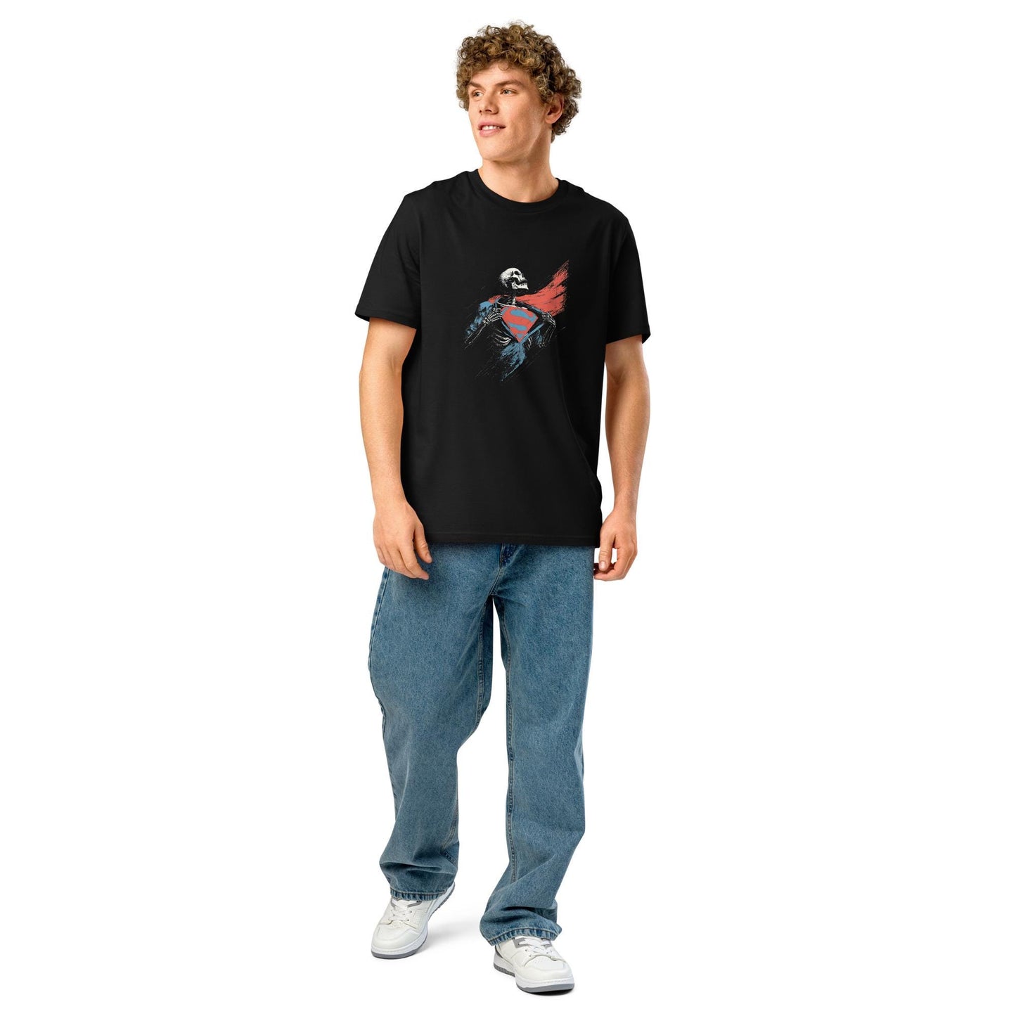 Man of Bones - Superman Inspired Unisex organic ribbed neck t-shirt
