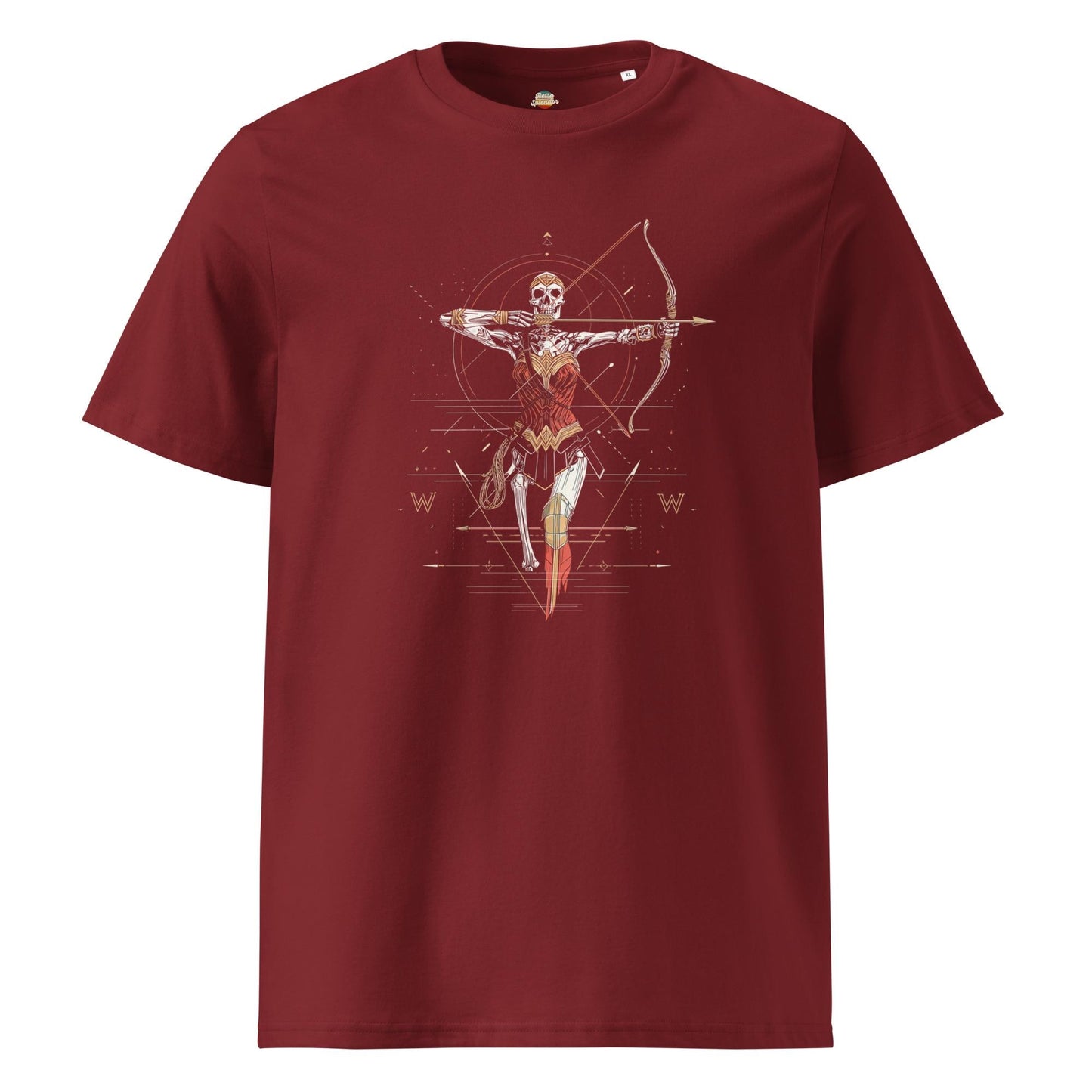 Wonder Woman Inspired - Undead skeleton Valkyrie Warrior Unisex organic ribbed neck t-shirt