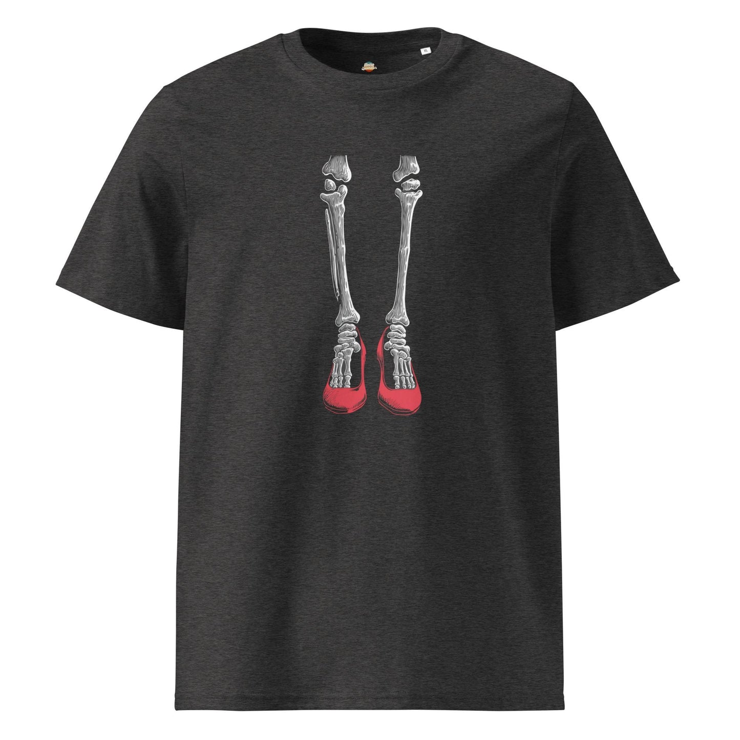 Dorothy's Ruby Slippers - Wizard of Oz Skeleton Legs - Unisex organic ribbed neck t-shirt