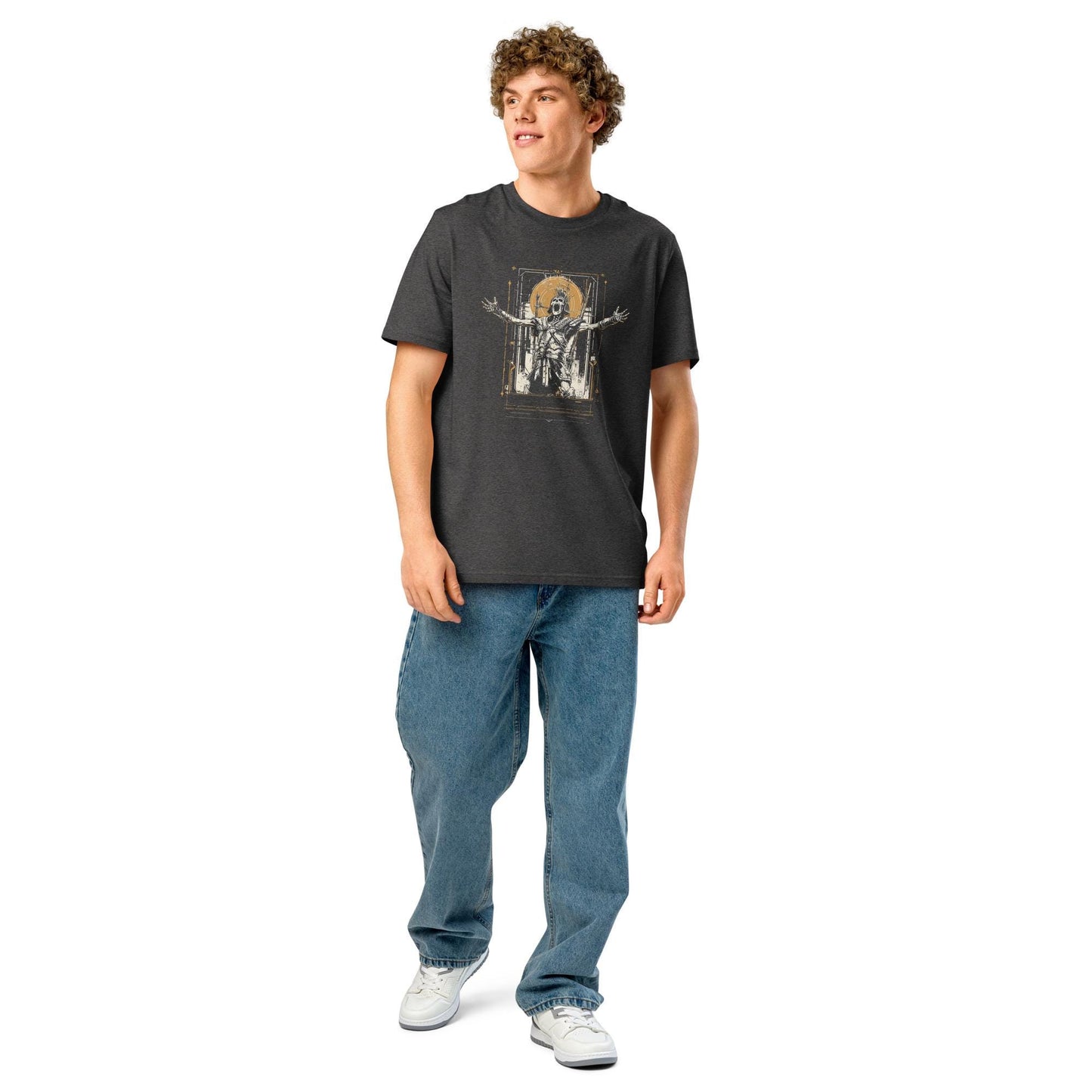 Epic Skeleton Gladiator - Original Graphic Unisex organic ribbed neck t-shirt