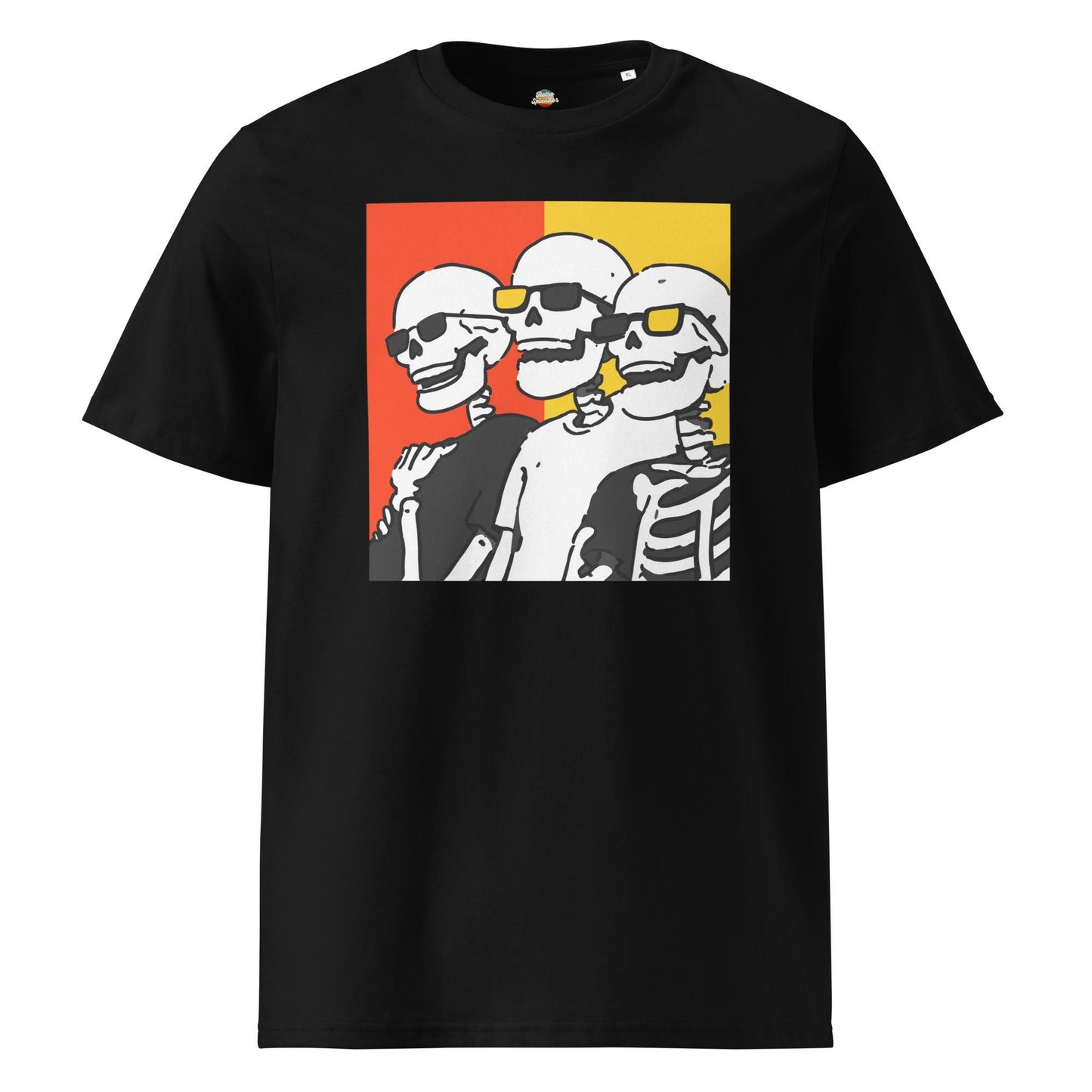 Skeleton Pals - Unisex organic ribbed neck t-shirt