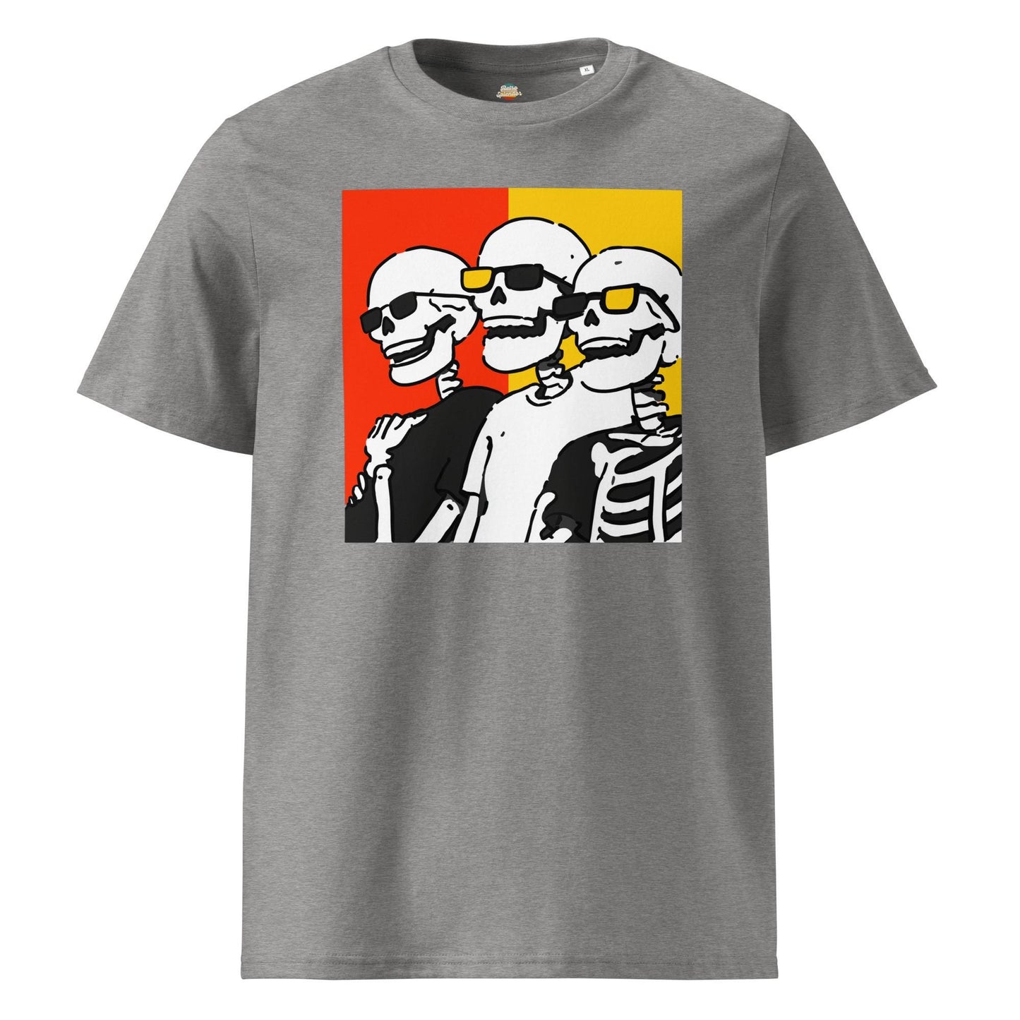 Skeleton Pals - Unisex organic ribbed neck t-shirt