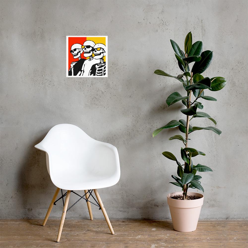 Best of Friends - Skeleton Wall Art Poster