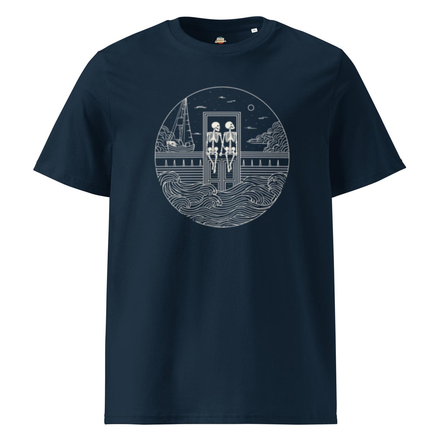 Jack and Rose Skeletons - Titanic Inspired Unisex organic ribbed neck t-shirt