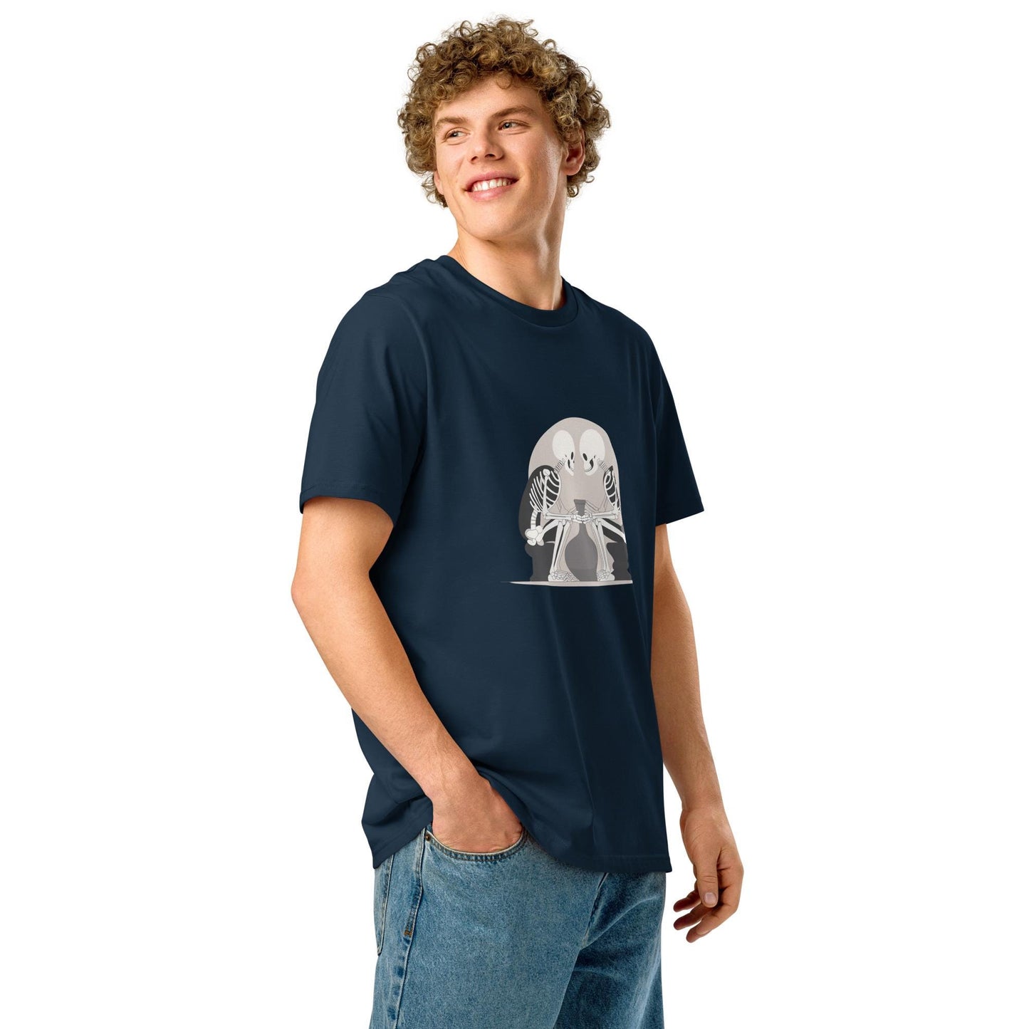 Unisex organic ribbed neck t-shirt