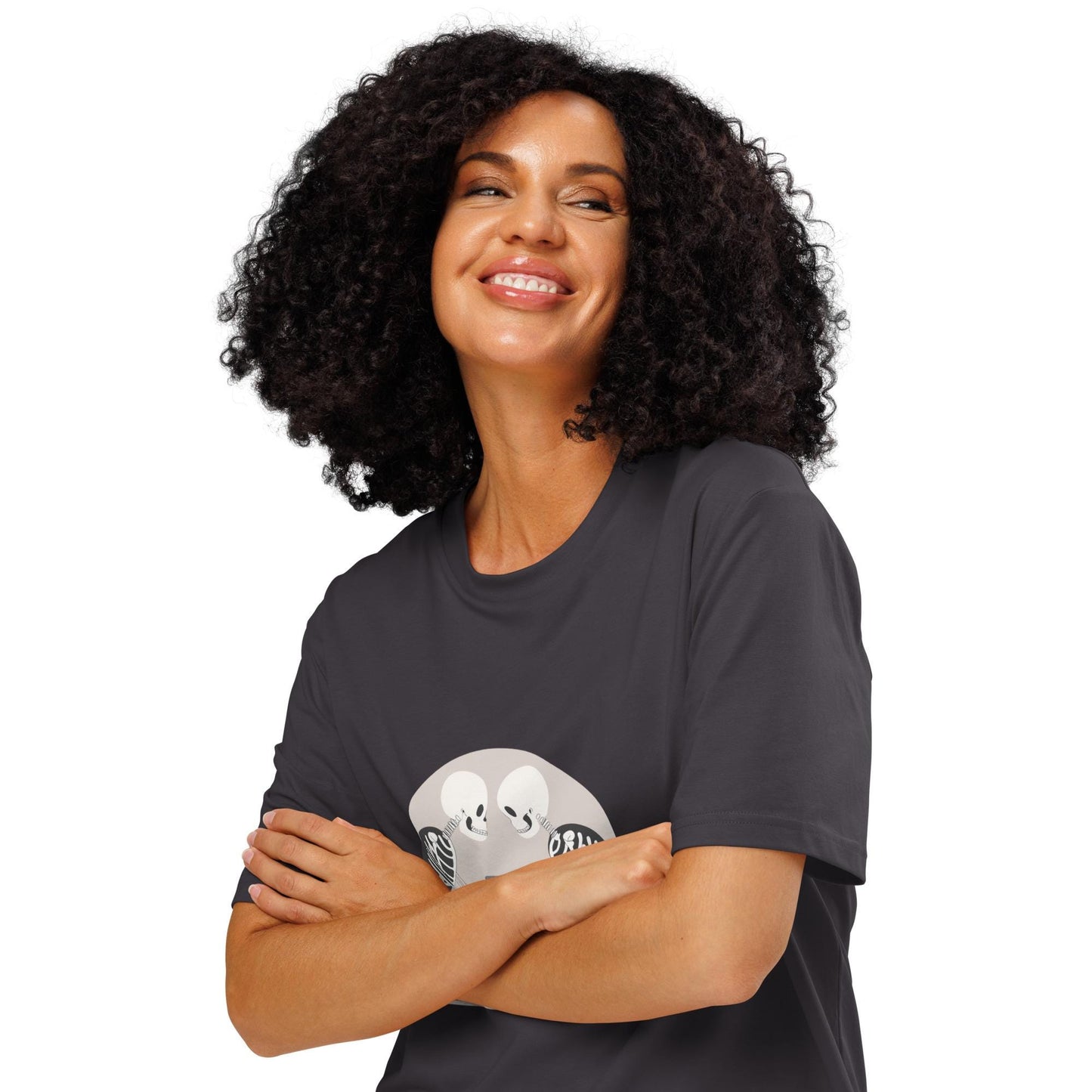 Unisex organic ribbed neck t-shirt