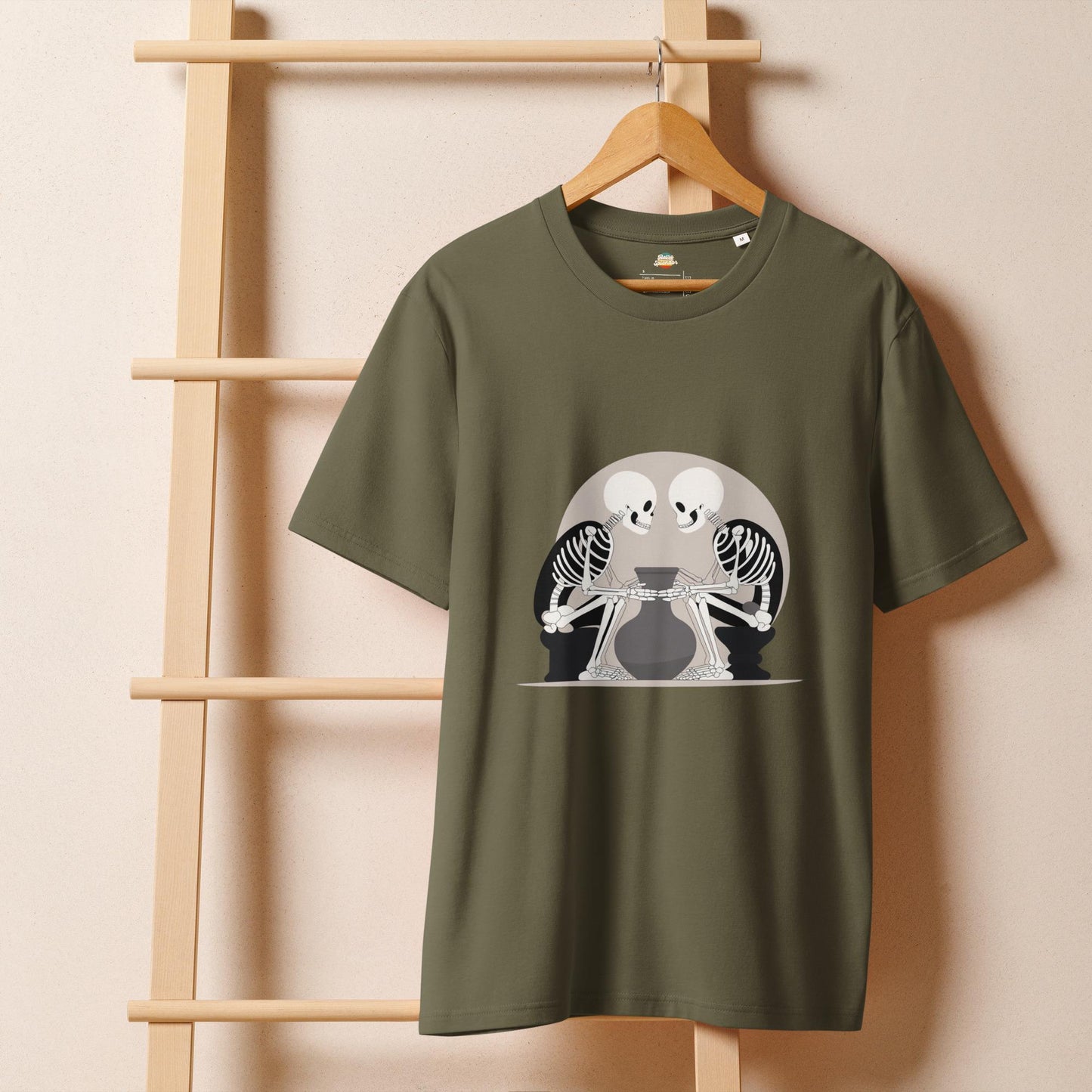Unisex organic ribbed neck t-shirt