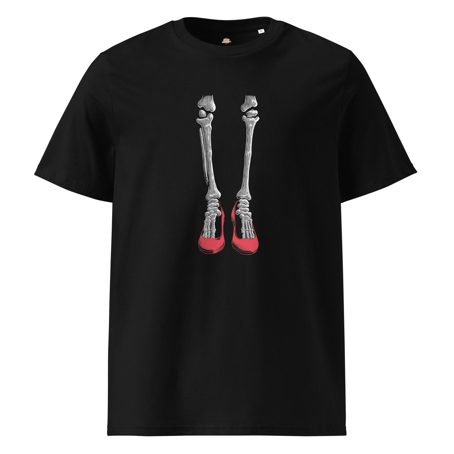 Dorothy's Ruby Slippers - Wizard of Oz Skeleton Legs - Unisex organic ribbed neck t-shirt