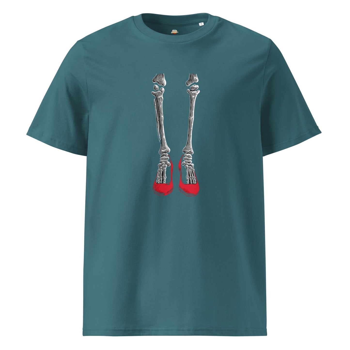 Dorothy's Ruby Slippers - Wizard of Oz Skeleton Legs - Unisex organic ribbed neck t-shirt