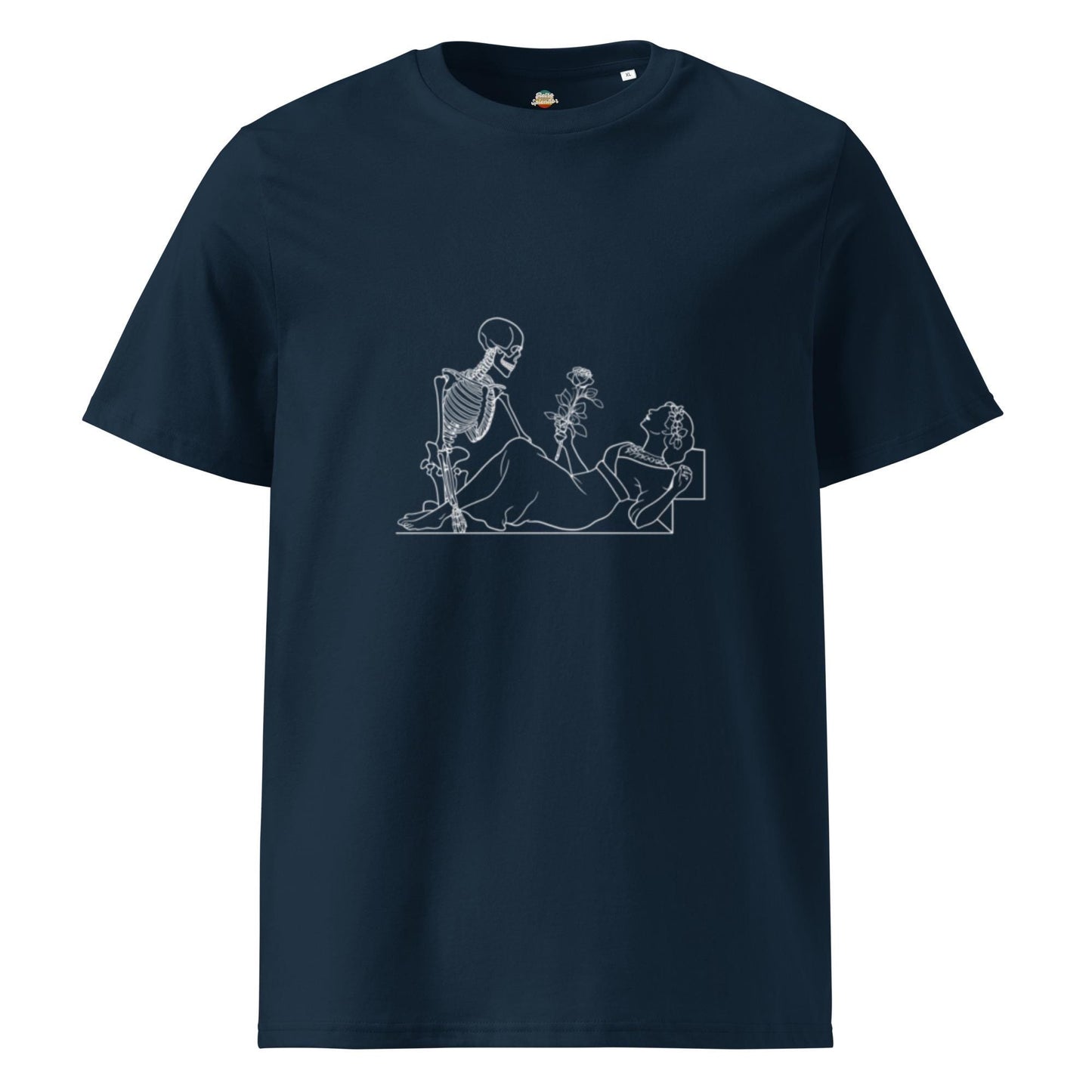 Jack Drawing Rose Skeletons: Spooky Stylish Titanic T-Shirt