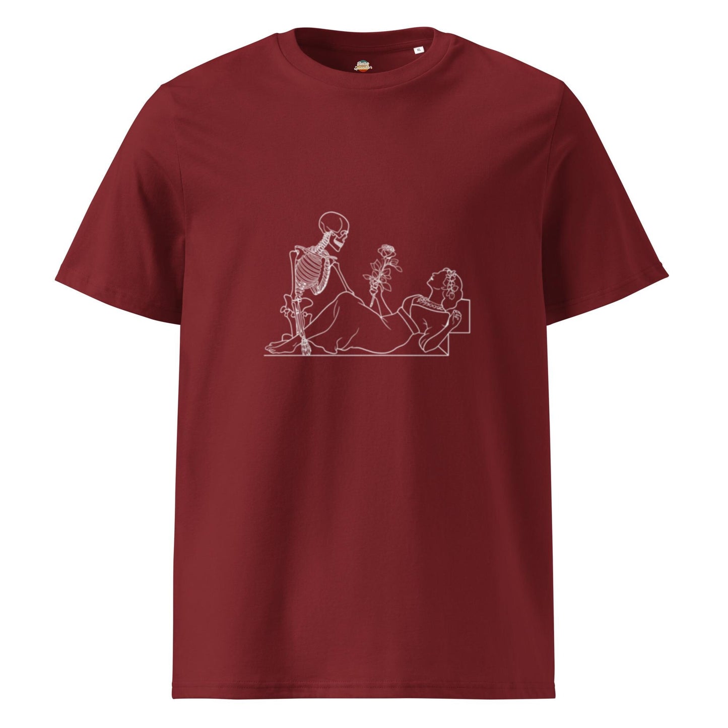 Jack Drawing Rose Skeletons: Spooky Stylish Titanic T-Shirt