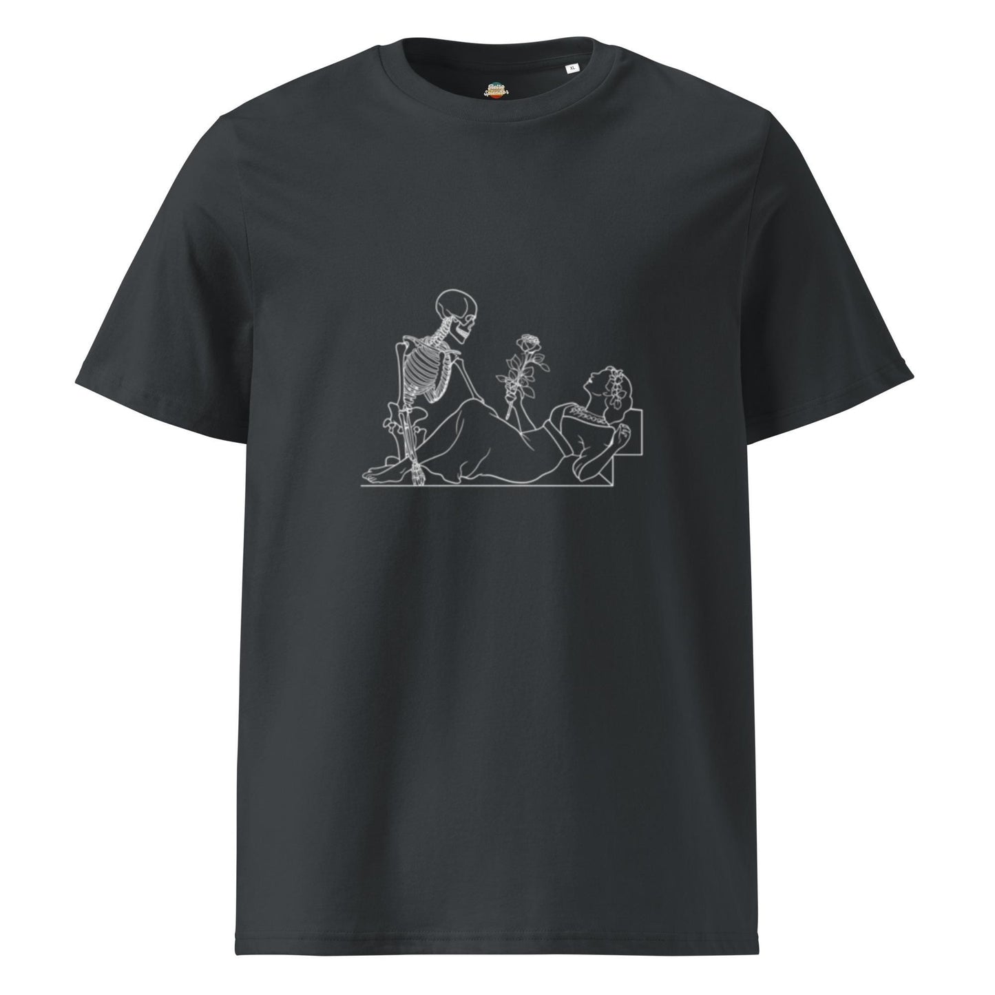 Jack Drawing Rose Skeletons: Spooky Stylish Titanic T-Shirt