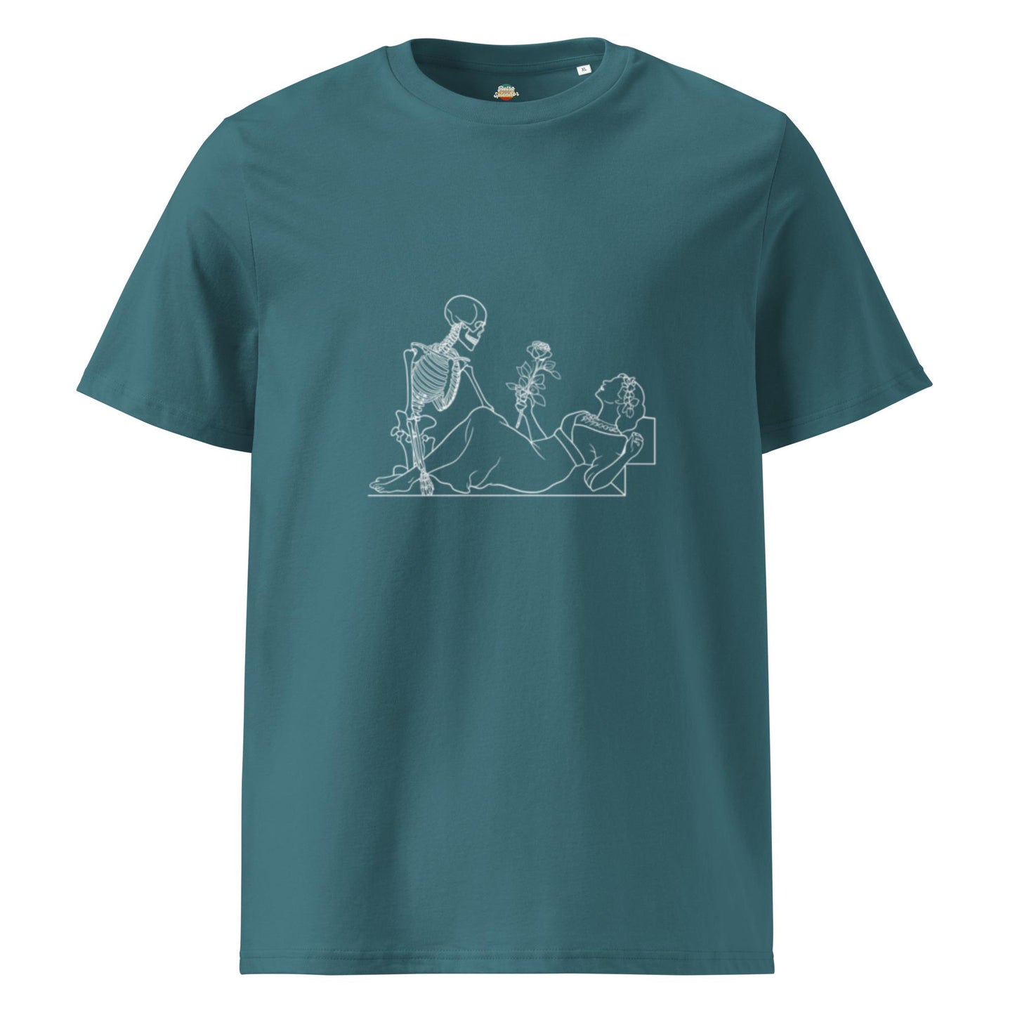Jack Drawing Rose Skeletons: Spooky Stylish Titanic T-Shirt