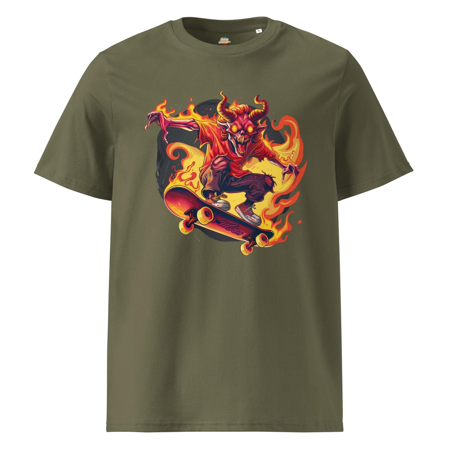 Hellfire Skateboard Shirt – Demon Skater Graphic Tee