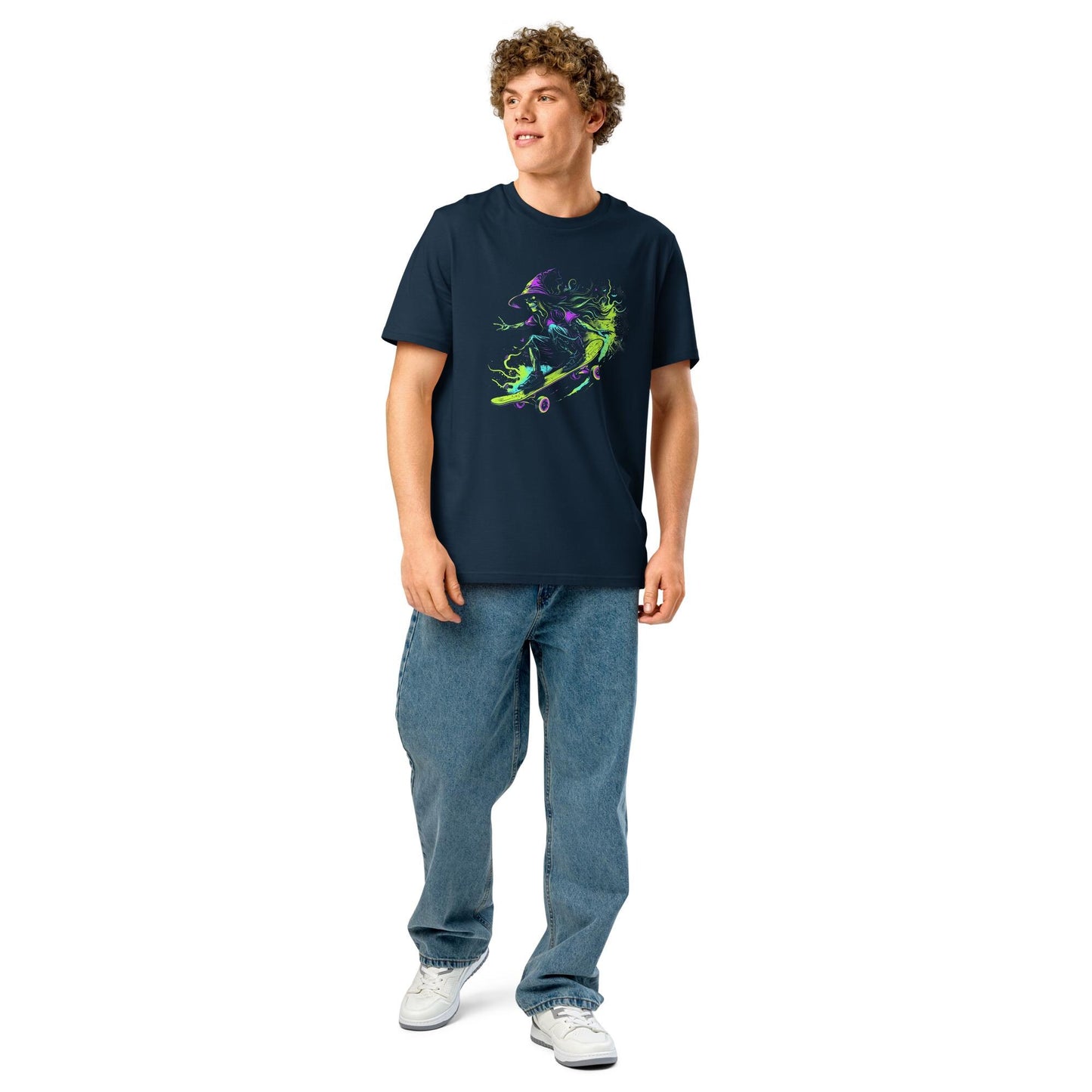 Neon Witch Skateboarding Shirt – Gothic Graphic Tee