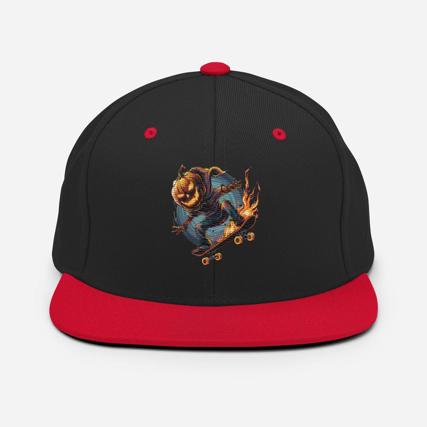 Flaming Jack O’ Lantern Hat – Halloween Skate Snapback