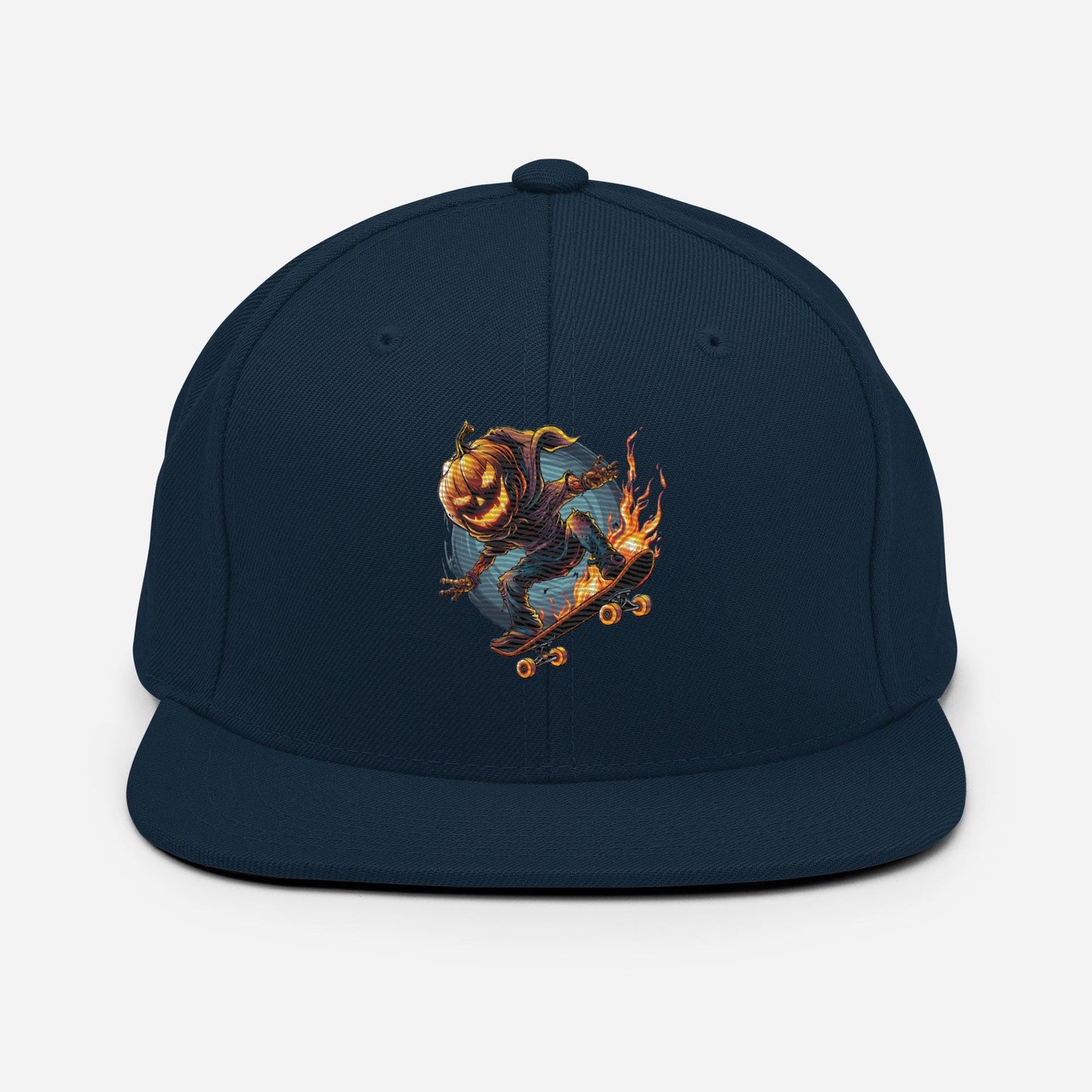 Flaming Jack O’ Lantern Hat – Halloween Skate Snapback