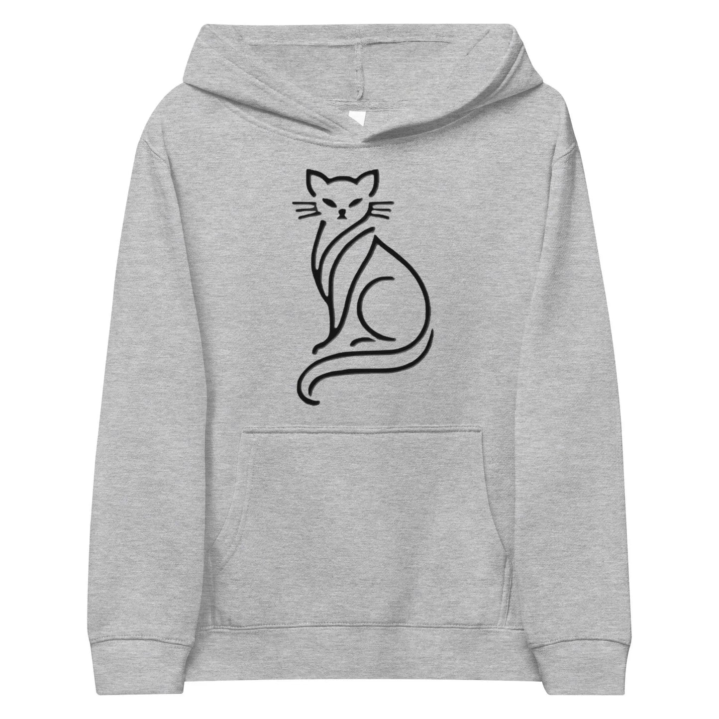 Minimalist Cat - Kids fleece hoodie – Kids Hoodie by Cotton Heritage Tags: art, cat, children's, kids, minimalist, original, retro, vintage RetroSplendor Apparel