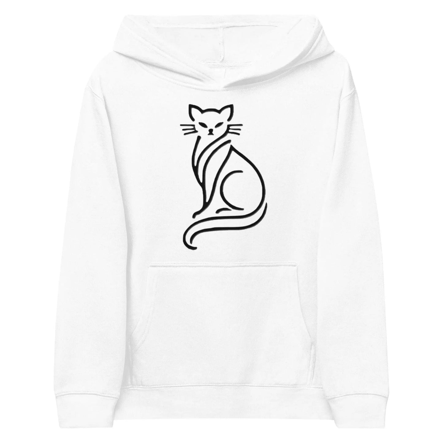 Minimalist Cat - Kids fleece hoodie – Kids Hoodie by Cotton Heritage Tags: art, cat, children's, kids, minimalist, original, retro, vintage RetroSplendor Apparel