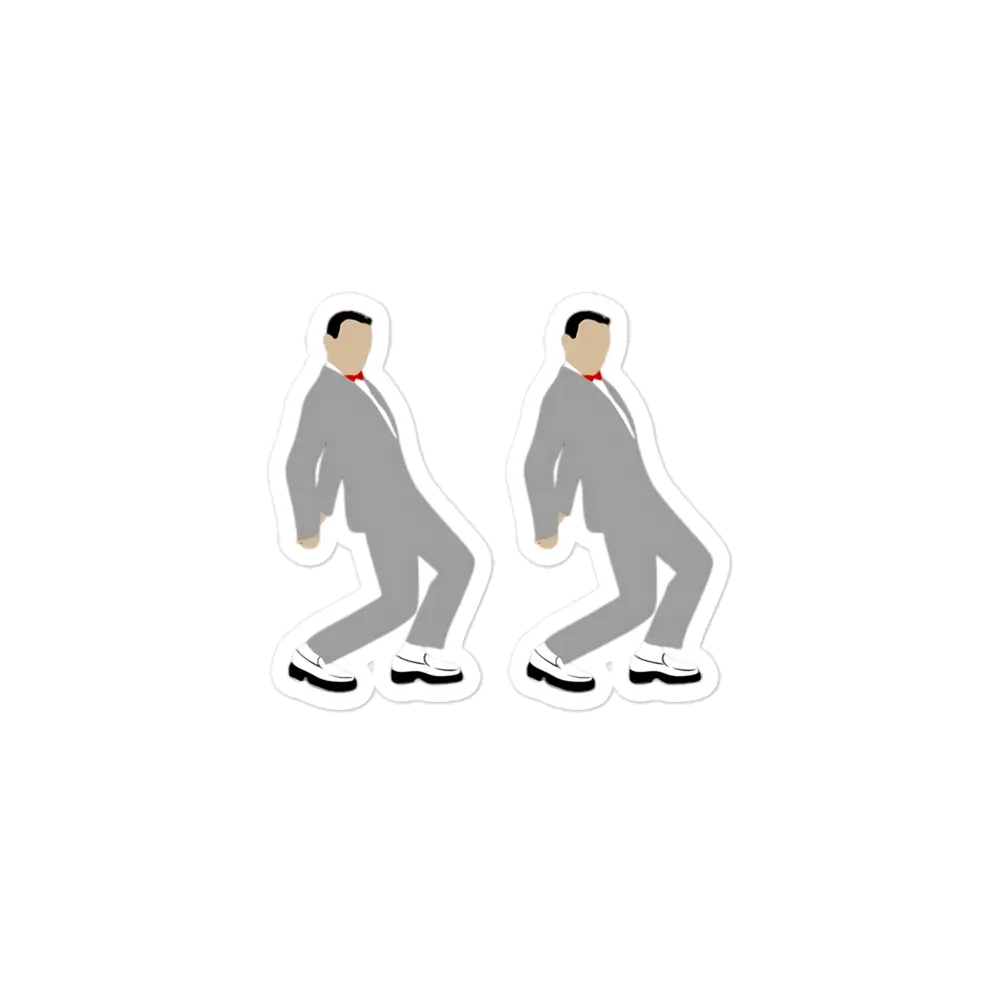 Pee-wee Herman Bubble-free stickers by Retro Splendor Tags: 80s, dance, funny, gift, herman, pee-wee, pee-wee herman, Printful, retro, silhouette, sticker, tequila, tv, vintage RetroSplendor Apparel