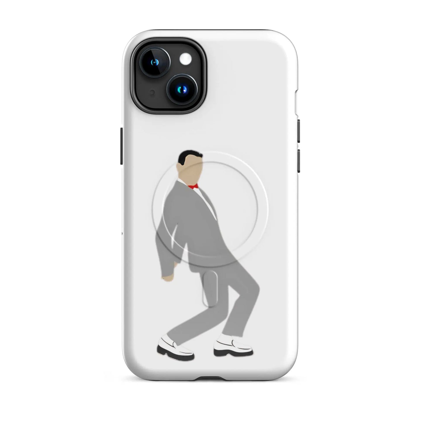 Pee-Wee Herman - MagSafe tough case for iPhone by Retro Splendor Tags: 80s, case, dance, gift, magsafe, original, pee-wee, pee-wee herman, phone, Printful, retro, silhouette, sticker, tequila, vintage RetroSplendor Apparel