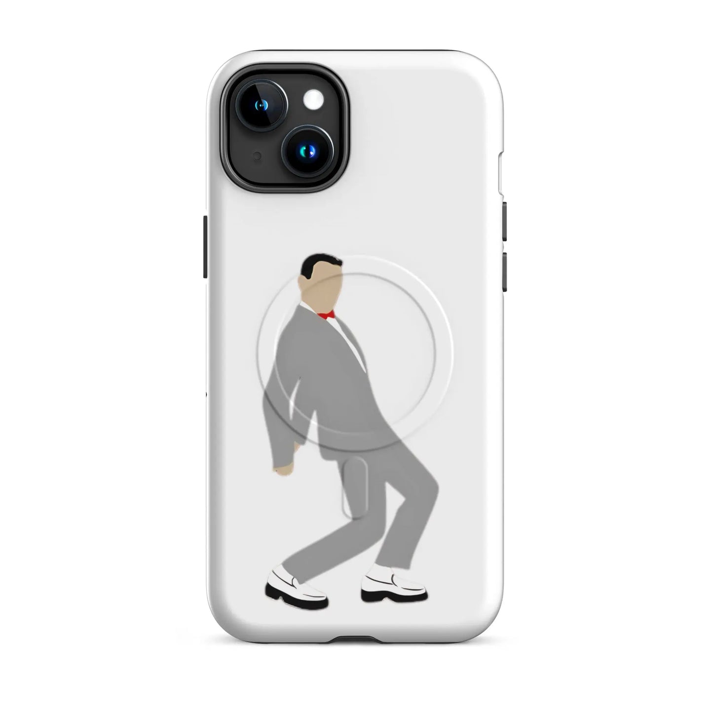 Pee-Wee Herman - MagSafe tough case for iPhone by Retro Splendor Tags: 80s, case, dance, gift, magsafe, original, pee-wee, pee-wee herman, phone, Printful, retro, silhouette, sticker, tequila, vintage RetroSplendor Apparel