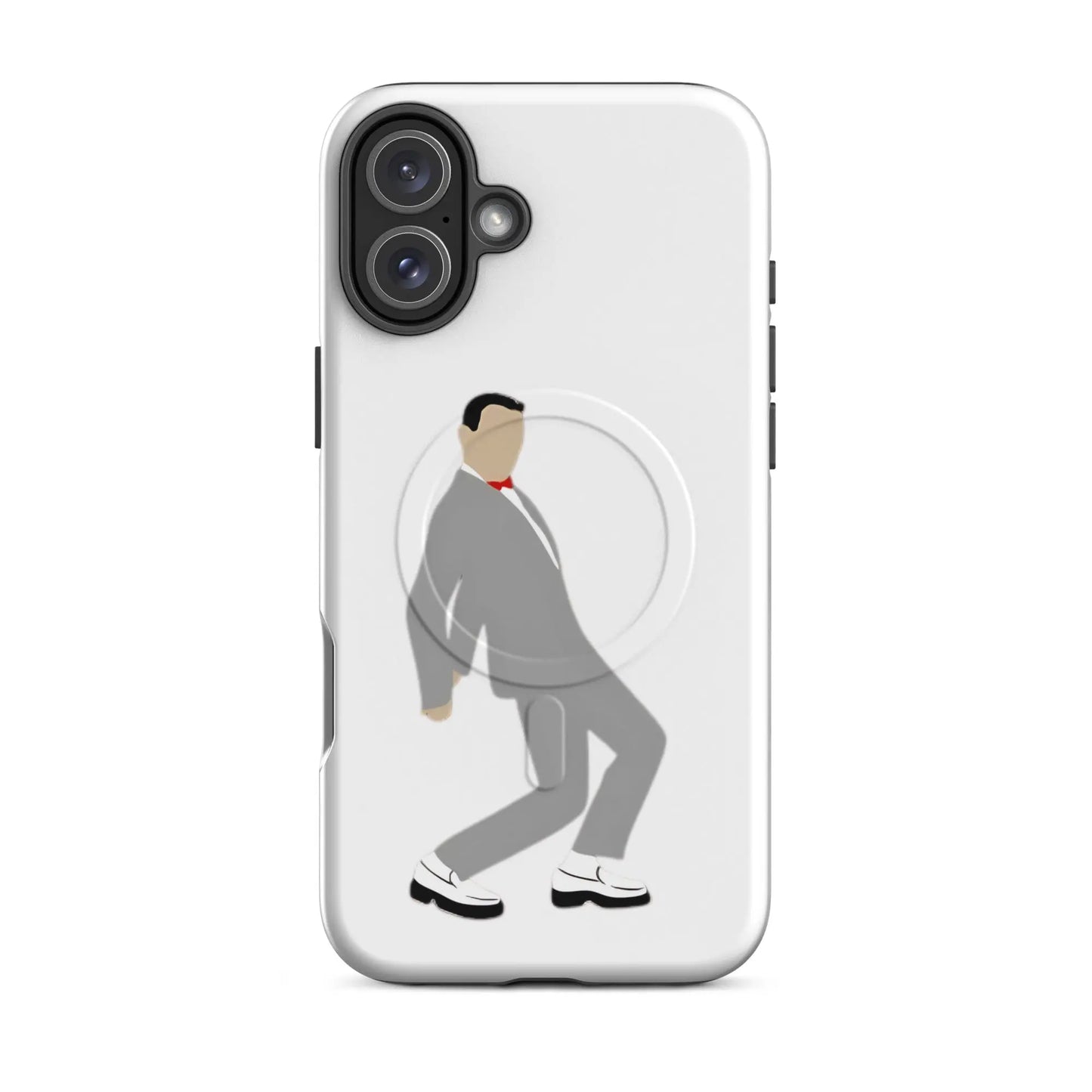 Pee-Wee Herman - MagSafe tough case for iPhone by Retro Splendor Tags: 80s, case, dance, gift, magsafe, original, pee-wee, pee-wee herman, phone, Printful, retro, silhouette, sticker, tequila, vintage RetroSplendor Apparel