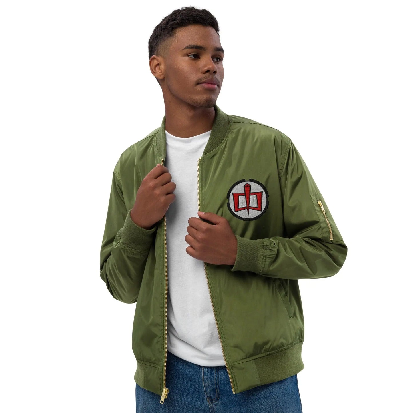 The Greatest American Hero Bomber Jacket - Eco-Friendly Style – Jacket by Threadfast Apparel Tags: 100% recycled polyester, bomber jacket, eco-friendly, Relaxed fit, Rib-knit banding, tv, unisex, Utility pocket on the sleeve RetroSplendor Apparel
