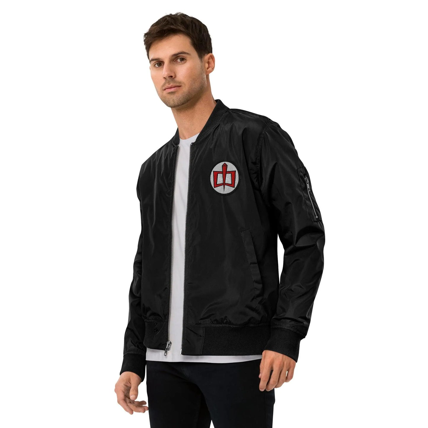 The Greatest American Hero Bomber Jacket - Eco-Friendly Style – Jacket by Threadfast Apparel Tags: 100% recycled polyester, bomber jacket, eco-friendly, Relaxed fit, Rib-knit banding, tv, unisex, Utility pocket on the sleeve RetroSplendor Apparel
