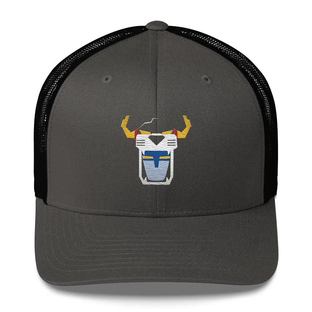 Voltron Power: Ultimate Trucker Cap – Hat by Yupoong Tags: cartoon, hat, mesh back, Plastic adjustable closure, retro, six-panel cap, Structured, trucker cap RetroSplendor Apparel