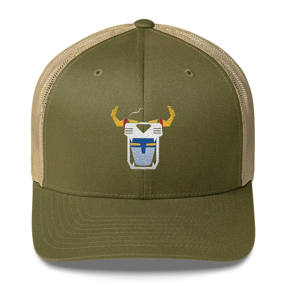 Voltron Power: Ultimate Trucker Cap – Hat by Yupoong Tags: cartoon, hat, mesh back, Plastic adjustable closure, retro, six-panel cap, Structured, trucker cap RetroSplendor Apparel
