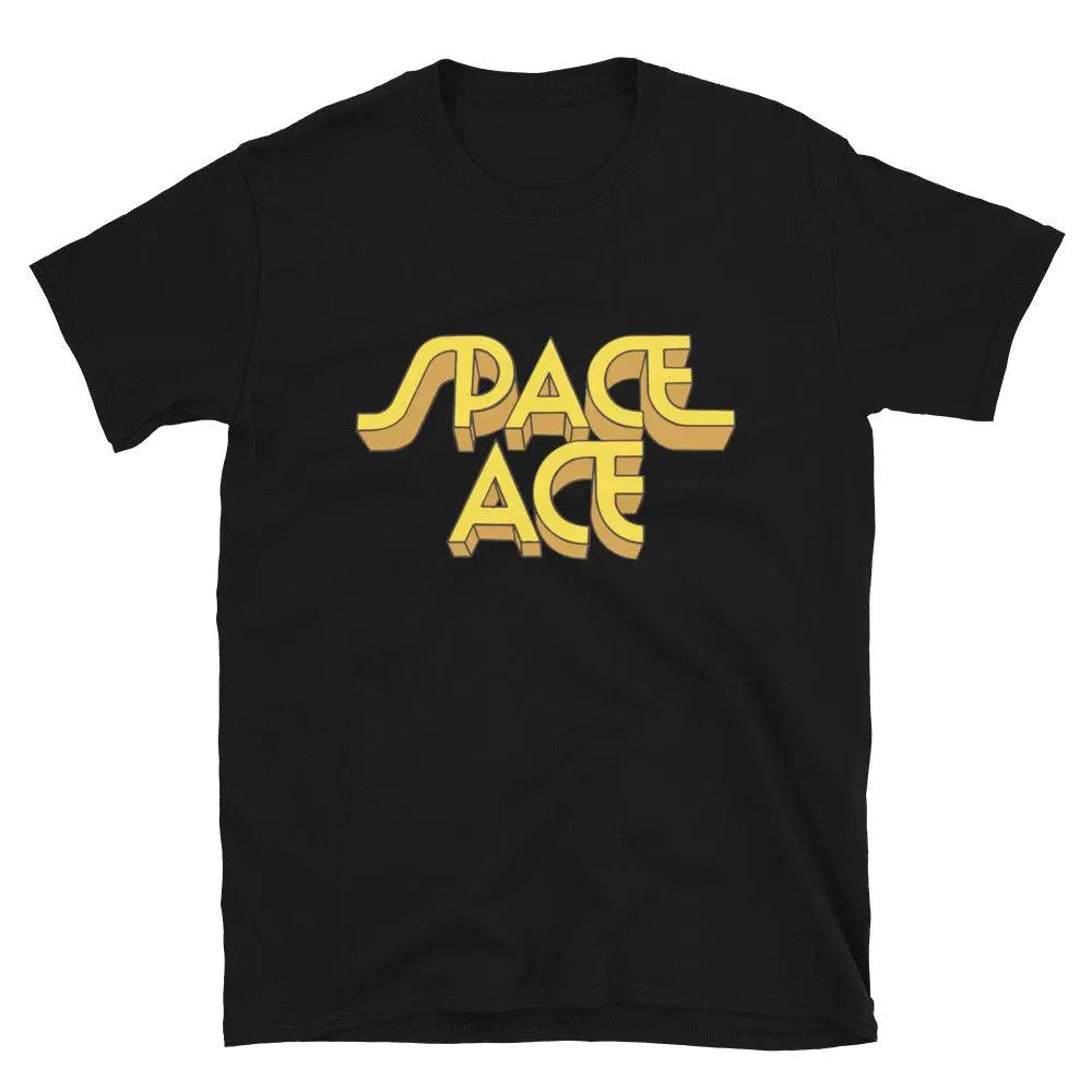 Space Ace Short-Sleeve Tee: Adventure Awaits! – Shirt by Retro Splendor Tags: 80s, arcade, gaming, gift, movies, nostalgia, retro, shirt, space, unisex RetroSplendor Apparel