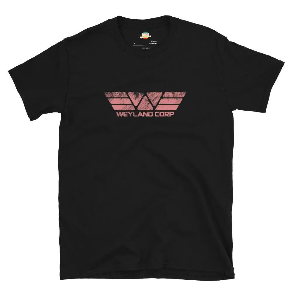 Join the Crew: Weyland Corp Alien Tee – Shirt by Retro Splendor Tags: 100% cotton, 80s, aliens, distressed logo, gift, graphic tee, movie, retro, t-shirt, tee, vintage RetroSplendor Apparel