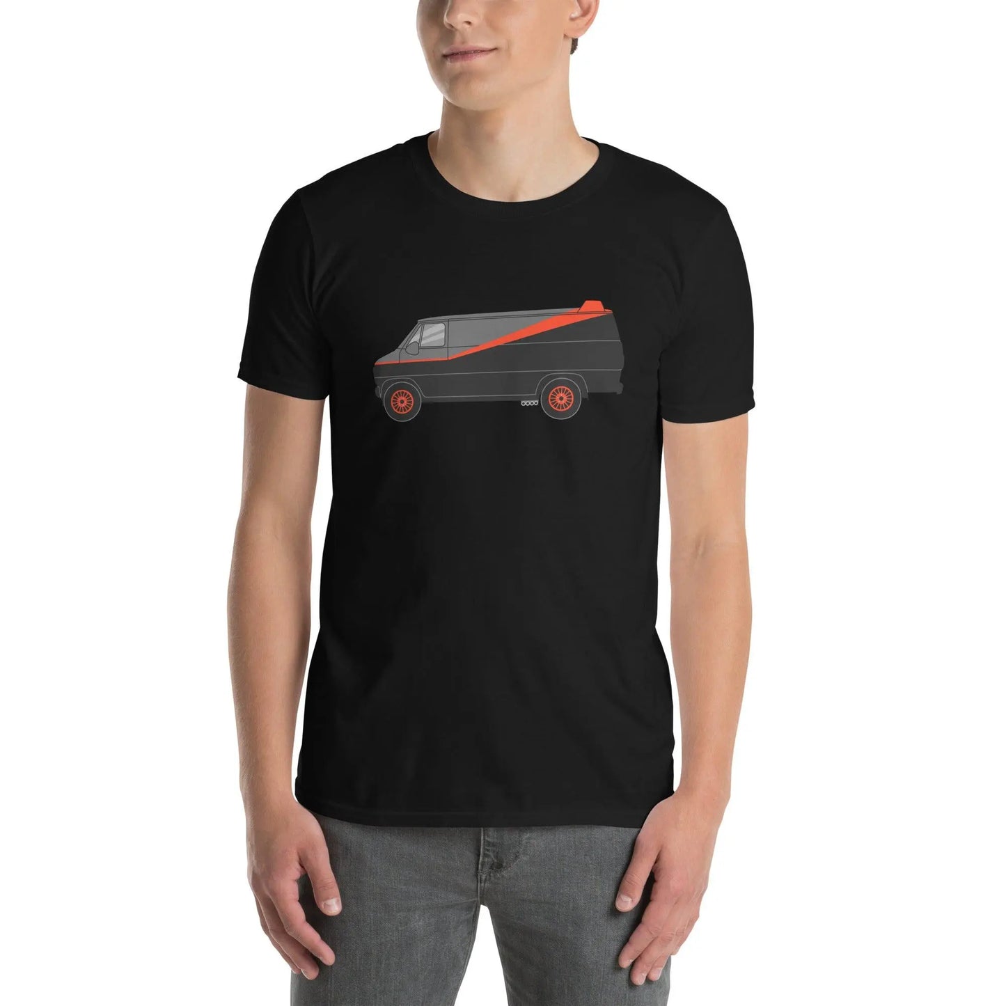 The A-Team: Ultimate Trucker Graphic Tee – Shirt by Stanley/Stella Tags: 100% cotton, 80s, a-team van, graphic tee, iconic, nostalgia, polyester blend for some colors, television, tv, van RetroSplendor Apparel