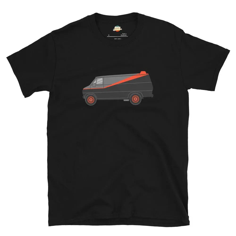 The A-Team: Ultimate Trucker Graphic Tee – Shirt by Stanley/Stella Tags: 100% cotton, 80s, a-team van, graphic tee, iconic, nostalgia, polyester blend for some colors, television, tv, van RetroSplendor Apparel