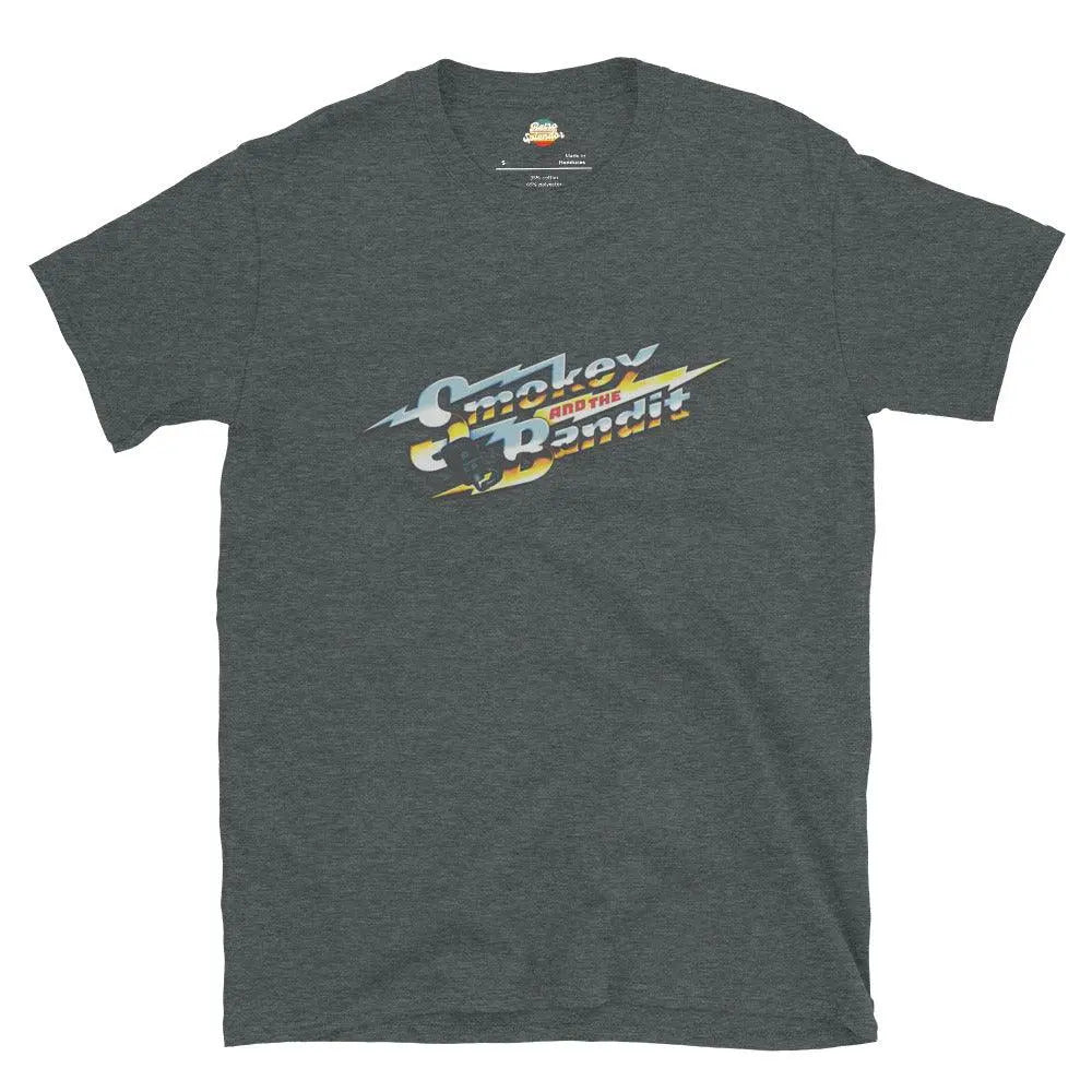 Smokey and the Bandit - Short-Sleeve T-Shirt – Shirt by Stanley/Stella Tags: 100% cotton, 80s, graphic tee, movies, nostalgia, polyester blend for some colors, shirt, smokey and bandit RetroSplendor Apparel