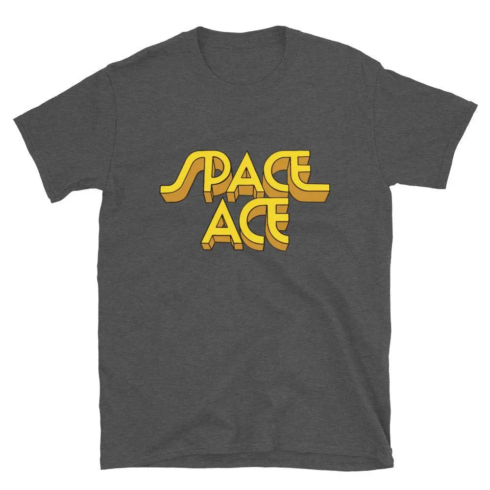 Space Ace Short-Sleeve Tee: Adventure Awaits! – Shirt by Retro Splendor Tags: 80s, arcade, gaming, gift, movies, nostalgia, retro, shirt, space, unisex RetroSplendor Apparel