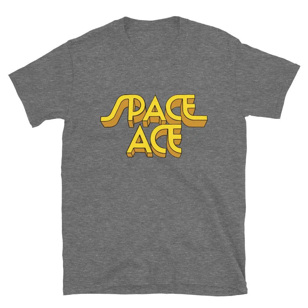 Space Ace Short-Sleeve Tee: Adventure Awaits! – Shirt by Retro Splendor Tags: 80s, arcade, gaming, gift, movies, nostalgia, retro, shirt, space, unisex RetroSplendor Apparel