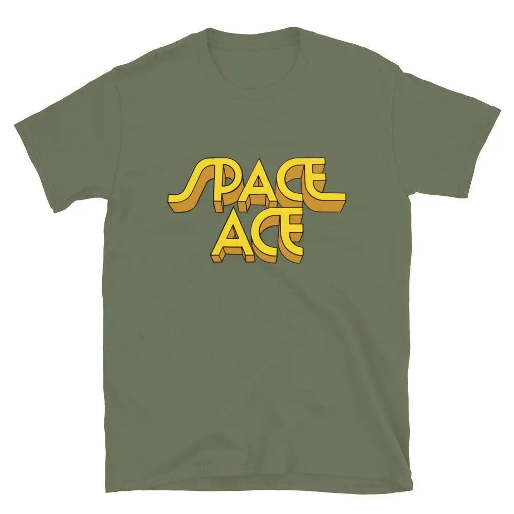 Space Ace Short-Sleeve Tee: Adventure Awaits! – Shirt by Retro Splendor Tags: 80s, arcade, gaming, gift, movies, nostalgia, retro, shirt, space, unisex RetroSplendor Apparel