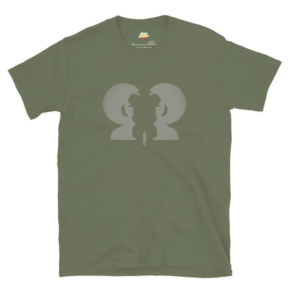 The Neverending Story - Sphinx Gate Short-Sleeve T-Shirt – Shirt by Retro Splendor Tags: 80s, cotton, fantasy, gift, graphic tee, movie, nostalgia, polyester, t-shirt RetroSplendor Apparel