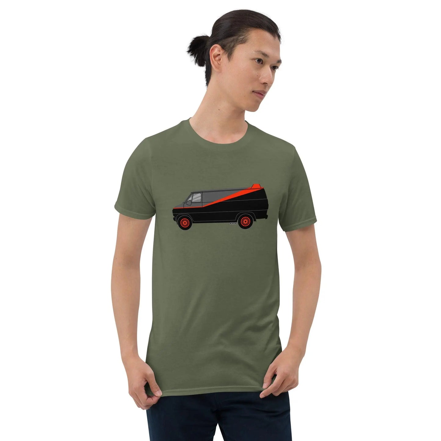 The A-Team: Ultimate Trucker Graphic Tee – Shirt by Stanley/Stella Tags: 100% cotton, 80s, a-team van, graphic tee, iconic, nostalgia, polyester blend for some colors, television, tv, van RetroSplendor Apparel