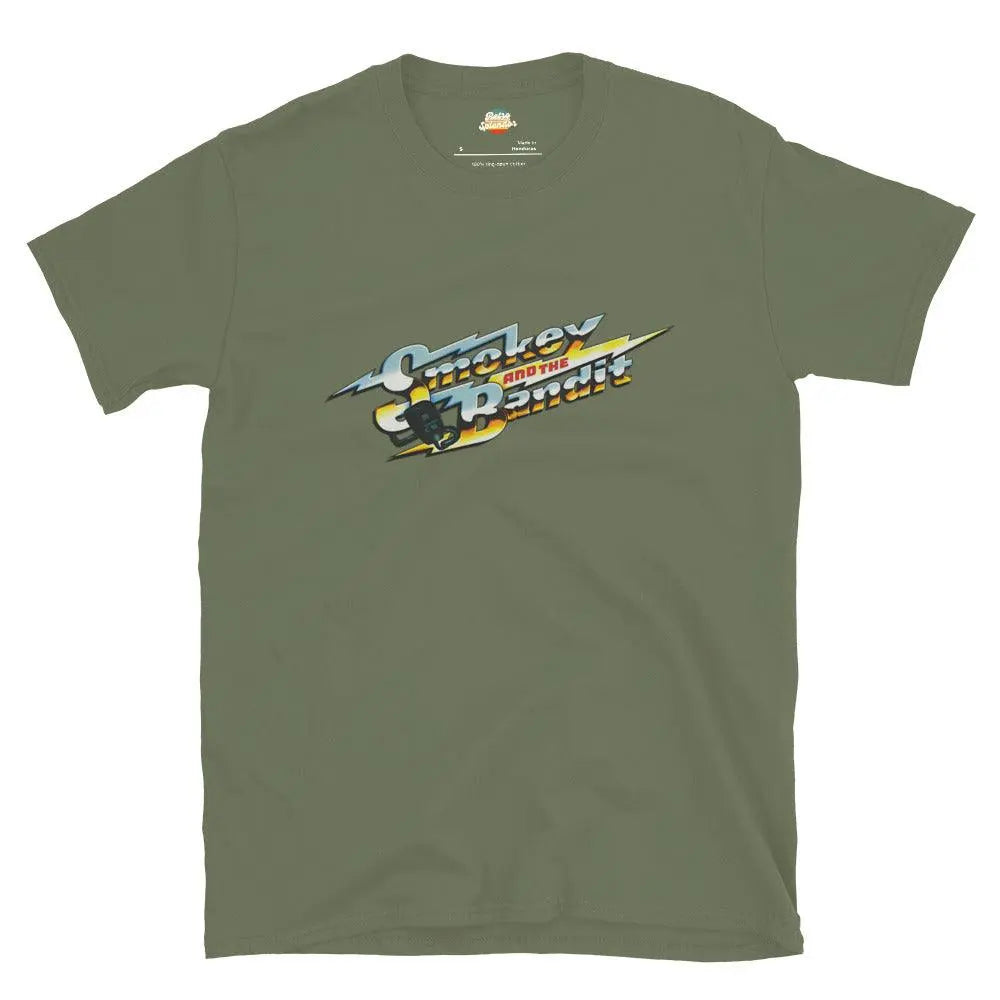 Smokey and the Bandit - Short-Sleeve T-Shirt – Shirt by Stanley/Stella Tags: 100% cotton, 80s, graphic tee, movies, nostalgia, polyester blend for some colors, shirt, smokey and bandit RetroSplendor Apparel