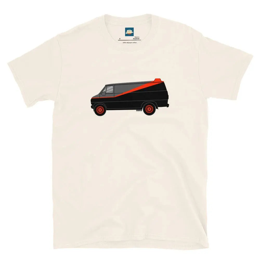 The A-Team: Ultimate Trucker Graphic Tee – Shirt by Stanley/Stella Tags: 100% cotton, 80s, a-team van, graphic tee, iconic, nostalgia, polyester blend for some colors, television, tv, van RetroSplendor Apparel