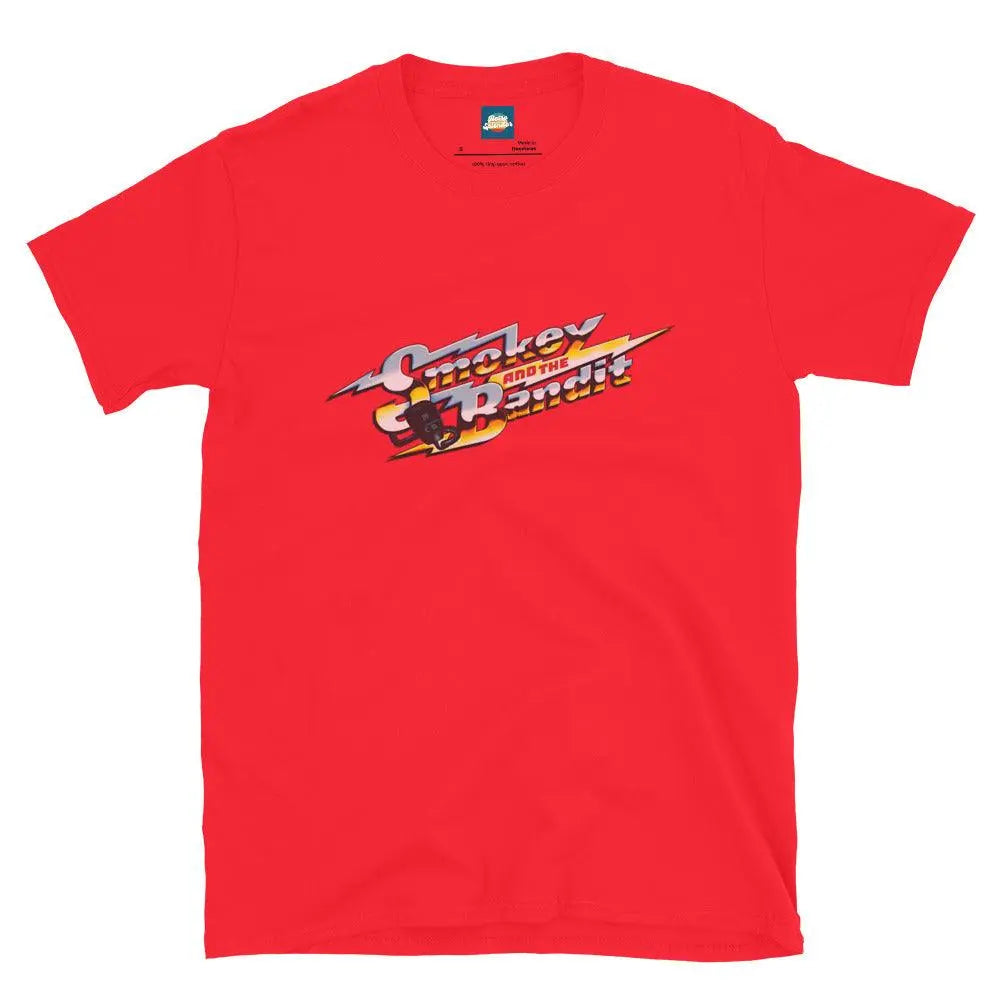 Smokey and the Bandit - Short-Sleeve T-Shirt – Shirt by Stanley/Stella Tags: 100% cotton, 80s, graphic tee, movies, nostalgia, polyester blend for some colors, shirt, smokey and bandit RetroSplendor Apparel