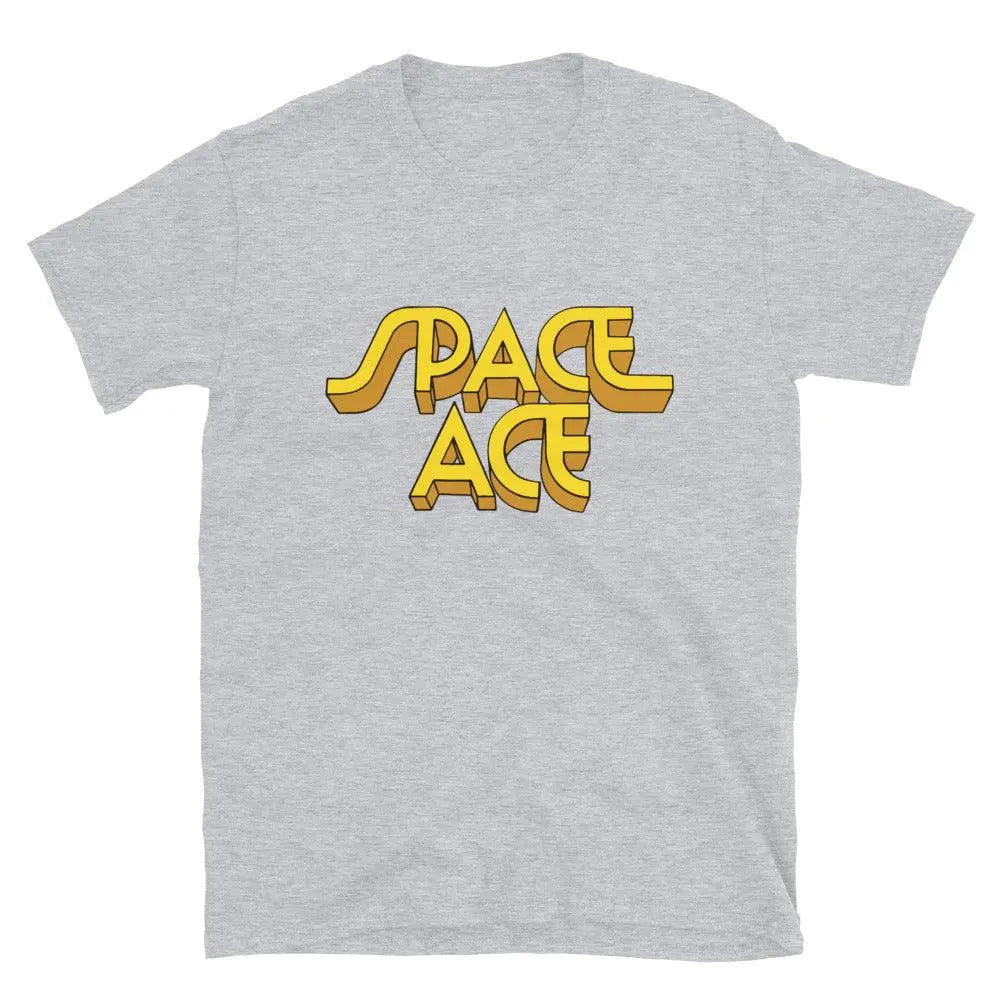 Space Ace Short-Sleeve Tee: Adventure Awaits! – Shirt by Retro Splendor Tags: 80s, arcade, gaming, gift, movies, nostalgia, retro, shirt, space, unisex RetroSplendor Apparel