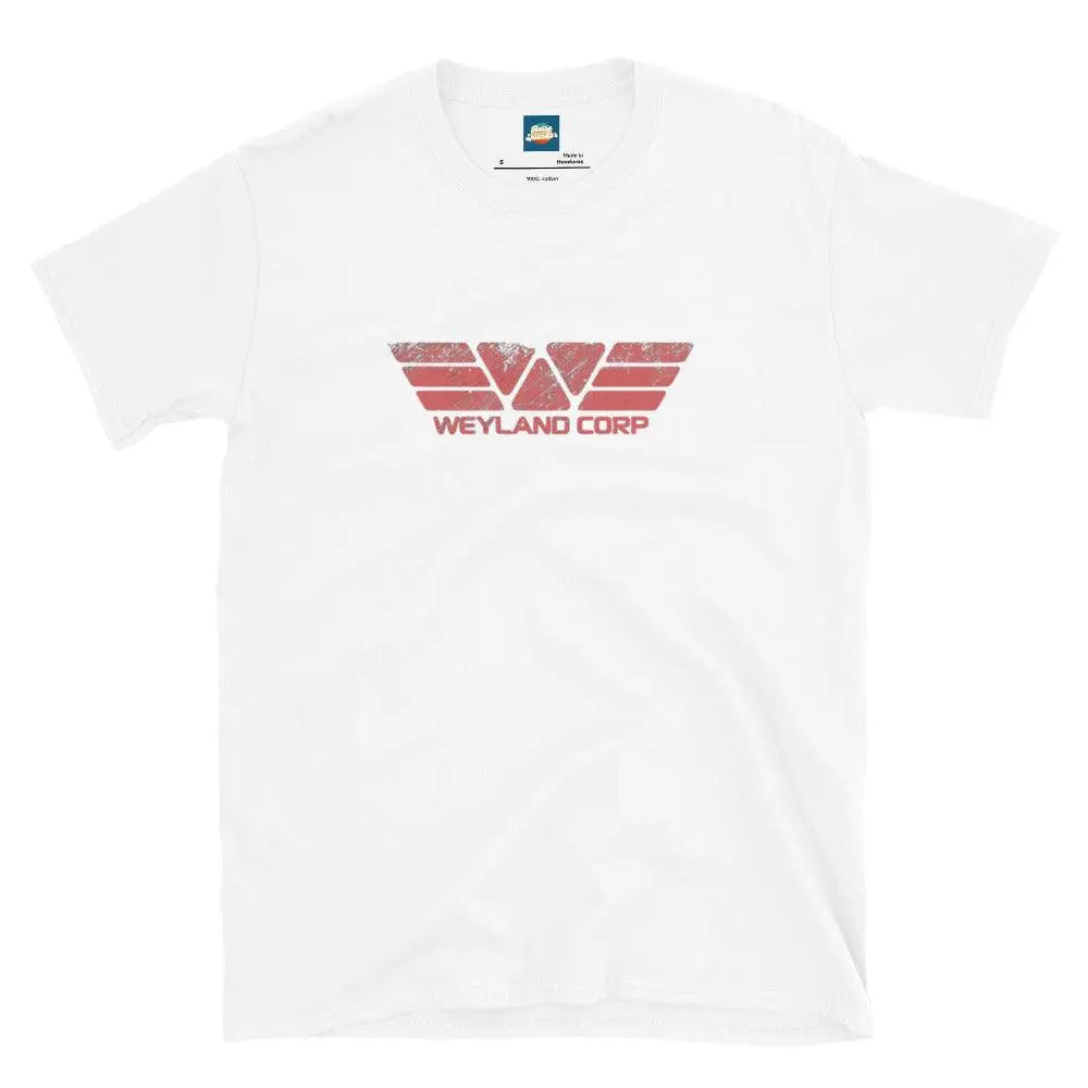 Join the Crew: Weyland Corp Alien Tee – Shirt by Retro Splendor Tags: 100% cotton, 80s, aliens, distressed logo, gift, graphic tee, movie, retro, t-shirt, tee, vintage RetroSplendor Apparel