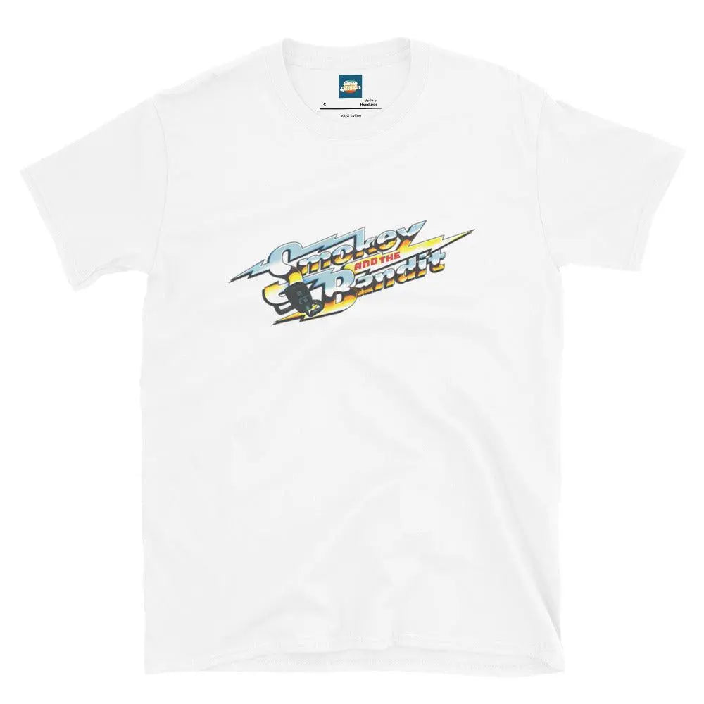 Smokey and the Bandit - Short-Sleeve T-Shirt – Shirt by Stanley/Stella Tags: 100% cotton, 80s, graphic tee, movies, nostalgia, polyester blend for some colors, shirt, smokey and bandit RetroSplendor Apparel