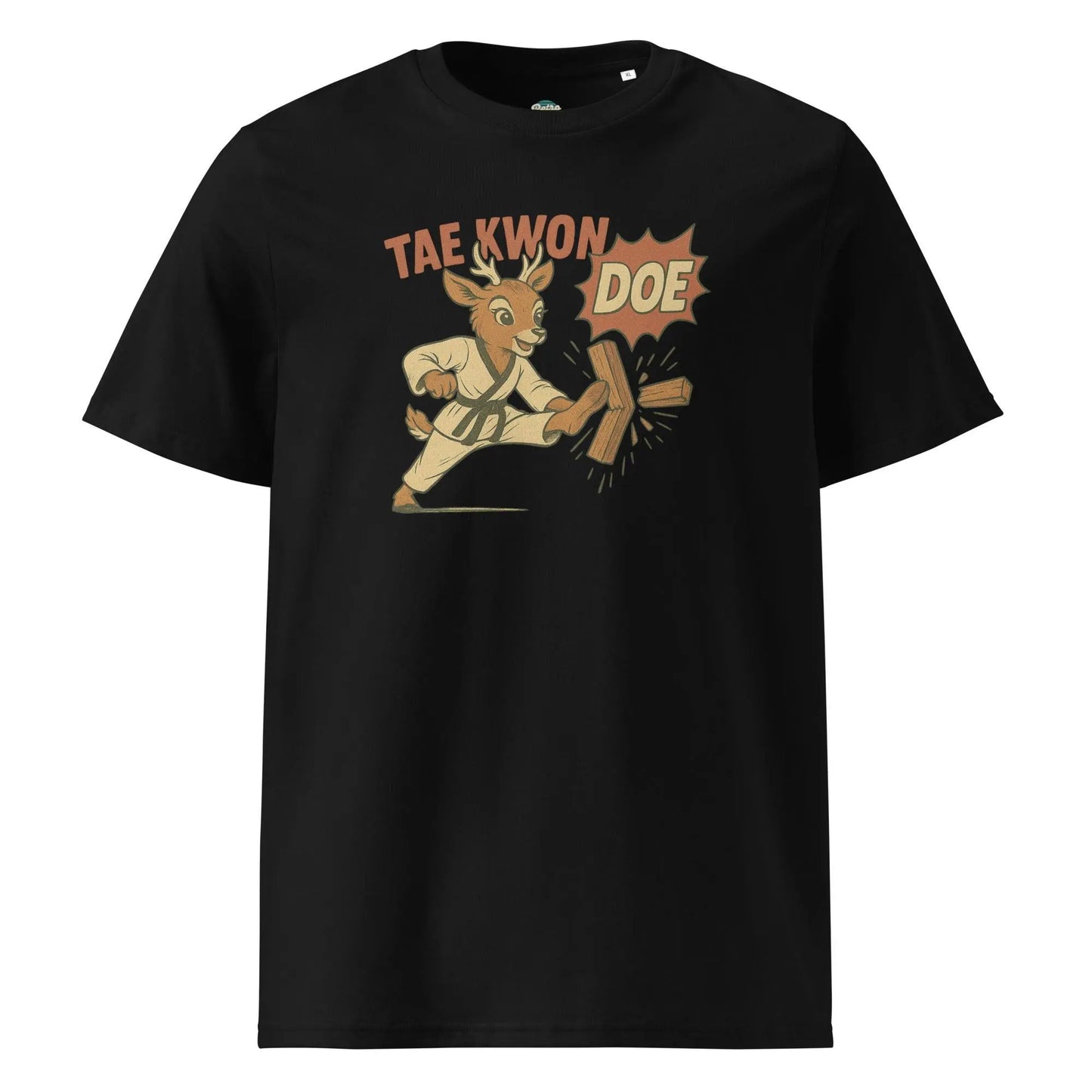 Tae-Kwon-Doe - organic cotton t-shirt by Stanley/Stella Tags: 100% Organic Cotton, deer, doe, funny, graphic, graphic tee, retro, shirt, taekwondo, vintage, vintage vibe RetroSplendor Apparel