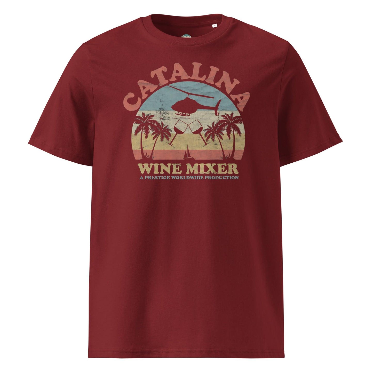 Catalina Wine Mixer - Organic Cotton T-Shirt – Shirt by Stanley/Stella Tags: 100% Organic Cotton, 90s, comedy, funny, graphic, graphic tee, movie, retro, shirt, vintage, vintage vibe, will farrell RetroSplendor Apparel