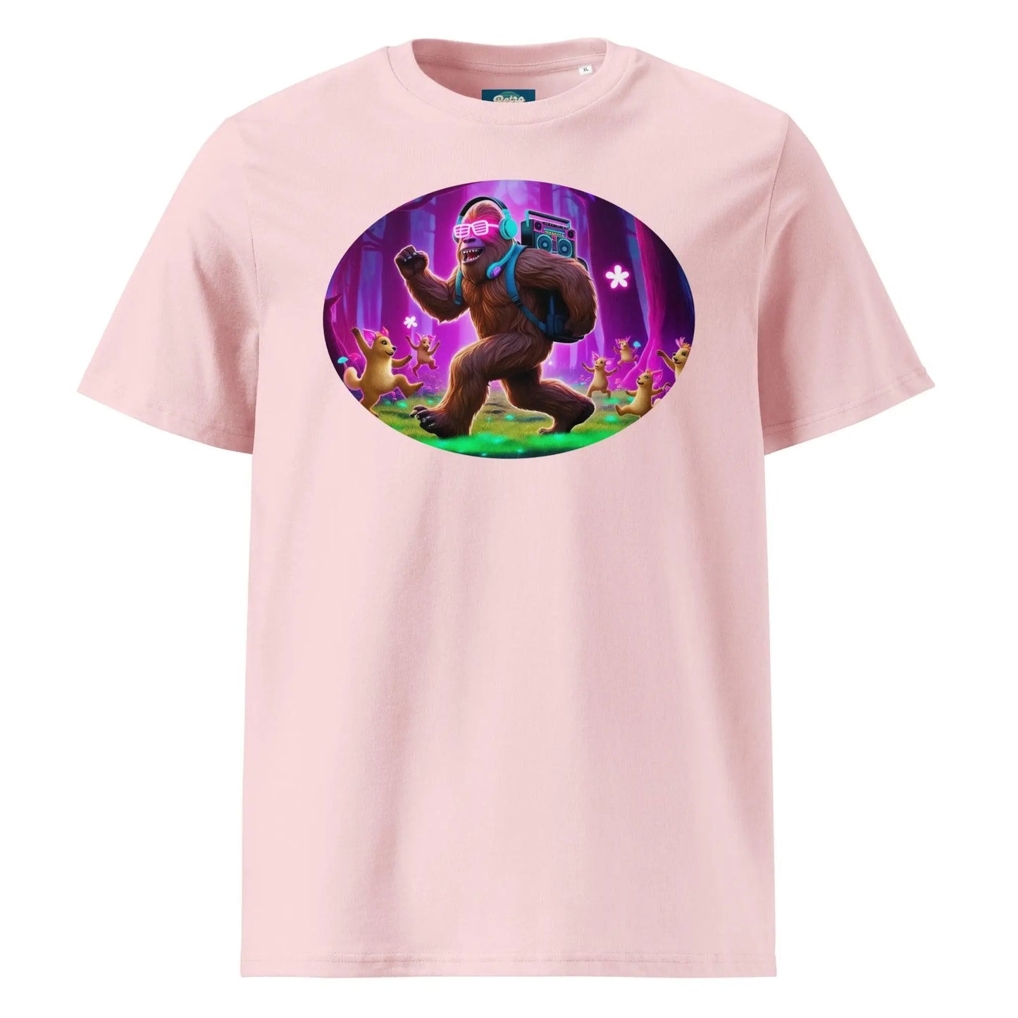 Neon Sasquatch - organic cotton t-shirt by Stanley/Stella Tags: 80s, 90s, art, dj, graphic tee, neon, original, retro, retrosplendor, sasquatch, splendor, unisex, vintage RetroSplendor Apparel